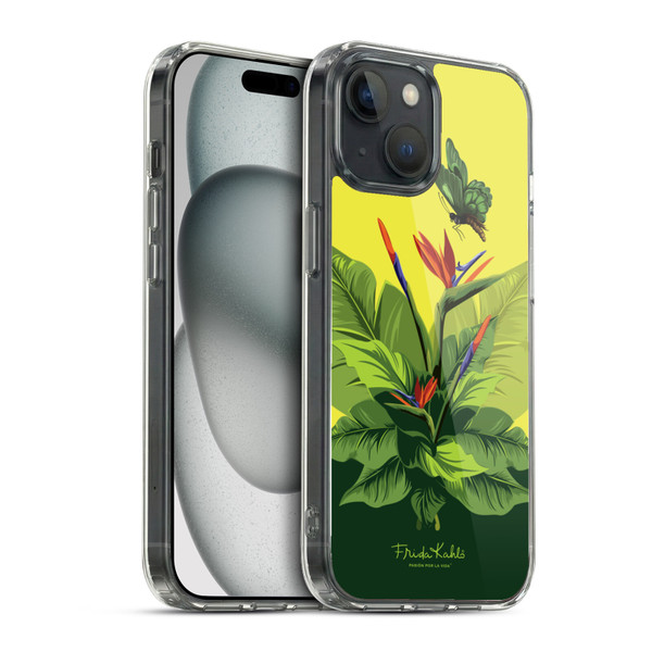 Frida Kahlo Tropical Birds on Branches Soft Gel Case for Apple iPhone 15 & MagSafe