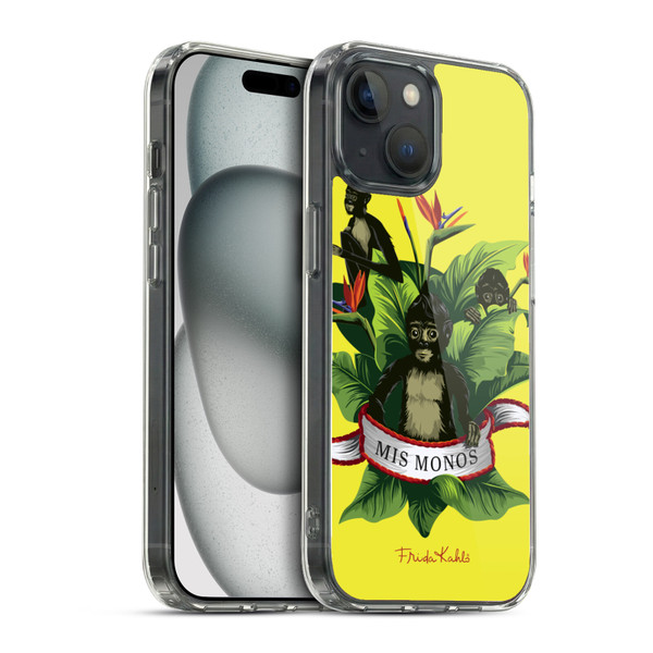 Frida Kahlo Tropical Monkeys Soft Gel Case for Apple iPhone 15 & MagSafe