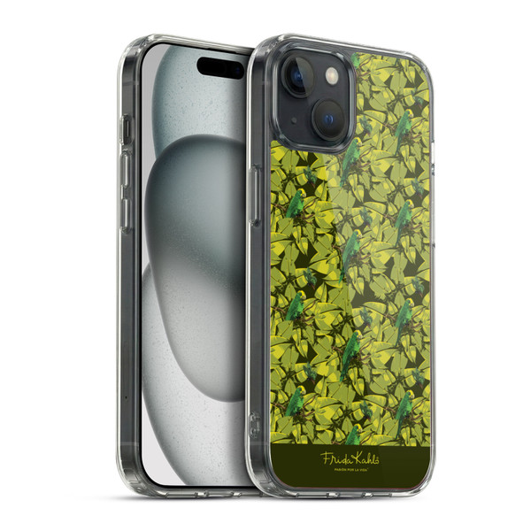 Frida Kahlo Tropical Bird Pattern Soft Gel Case for Apple iPhone 15 Plus & MagSafe