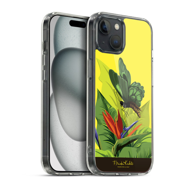 Frida Kahlo Tropical Butterfly Soft Gel Case for Apple iPhone 15 Plus & MagSafe