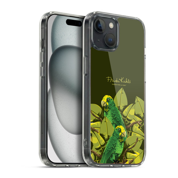 Frida Kahlo Tropical Love Birds Soft Gel Case for Apple iPhone 15 Plus & MagSafe
