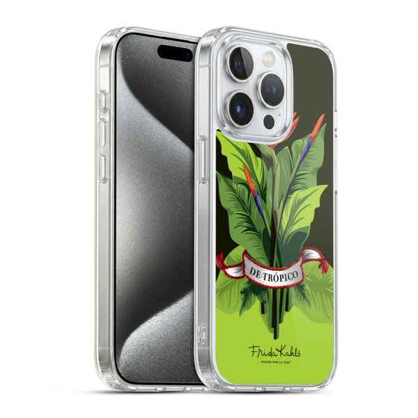 Frida Kahlo Tropical Ribbon Soft Gel Case for Apple iPhone 15 Pro & MagSafe