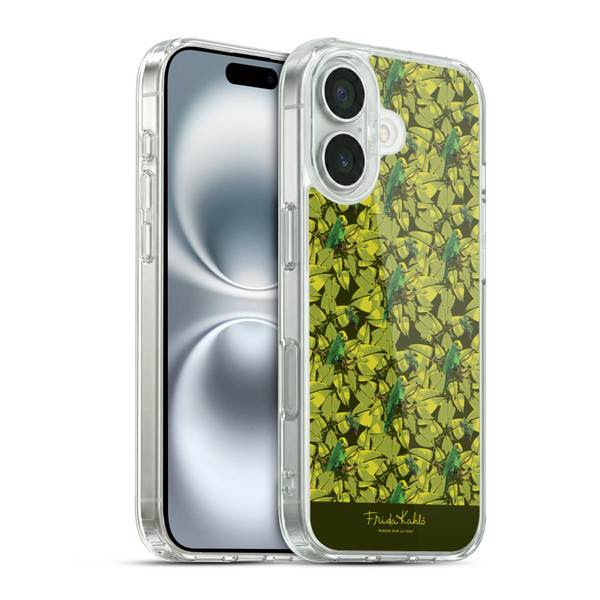 Frida Kahlo Tropical Bird Pattern Soft Gel Case for Apple iPhone 16 & MagSafe