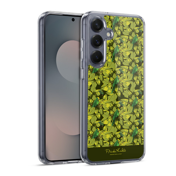 Frida Kahlo Tropical Bird Pattern Soft Gel Case for Samsung Galaxy S25 & MagSafe