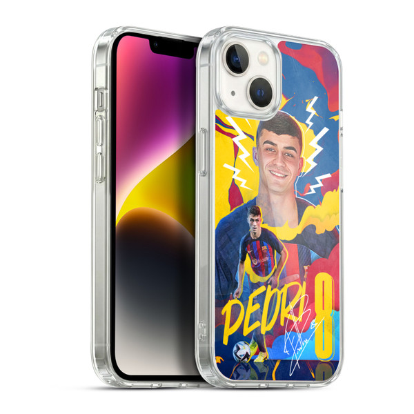 FC Barcelona 2022/23 First Team Pedri Soft Gel Case for Apple iPhone 14 Plus & MagSafe