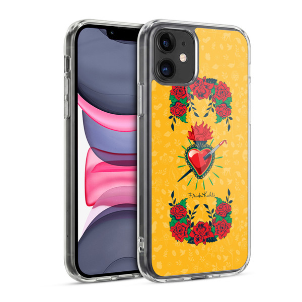 Frida Kahlo Icons Heart and Roses Soft Gel Case for Apple iPhone 11