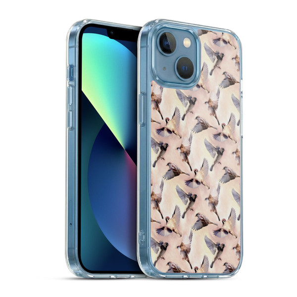 Micklyn Le Feuvre Animals Sparrow Flight Soft Gel Case for Apple iPhone 13 Mini & MagSafe