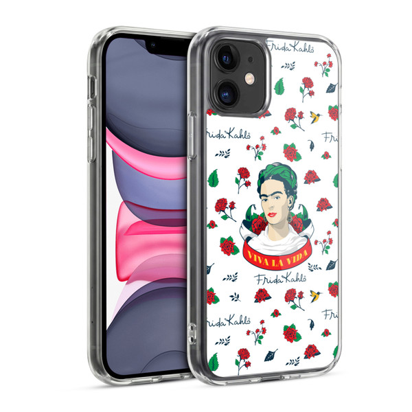 Frida Kahlo Icons Rose Patterns Soft Gel Case for Apple iPhone 11