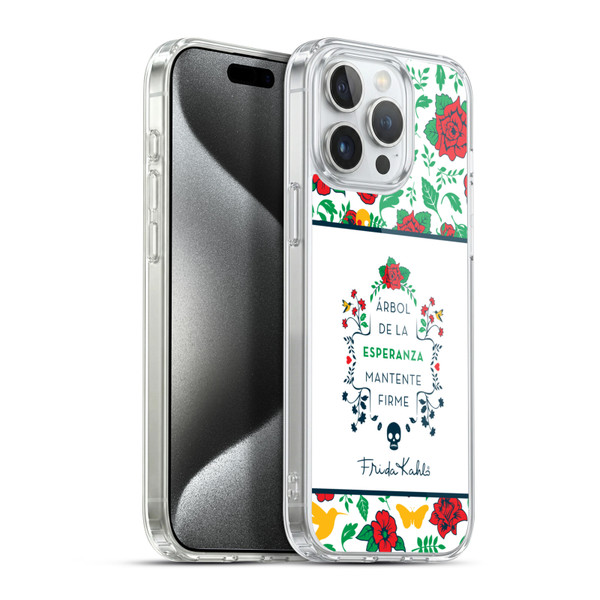 Frida Kahlo Icons Typography Soft Gel Case for Apple iPhone 15 Pro Max & MagSafe