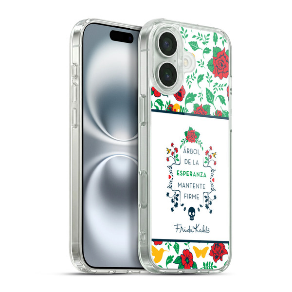 Frida Kahlo Icons Typography Soft Gel Case for Apple iPhone 16 Plus & MagSafe