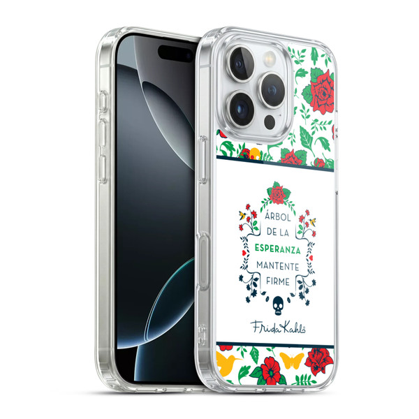 Frida Kahlo Icons Typography Soft Gel Case for Apple iPhone 16 Pro & MagSafe