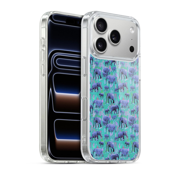 Micklyn Le Feuvre Animals Sweet Elephants Soft Gel Case for Apple iPhone 17 Pro