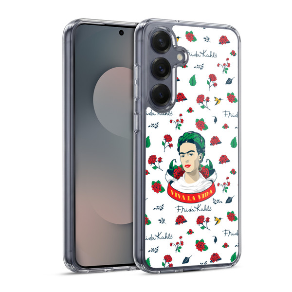 Frida Kahlo Icons Rose Patterns Soft Gel Case for Samsung Galaxy S25 & MagSafe