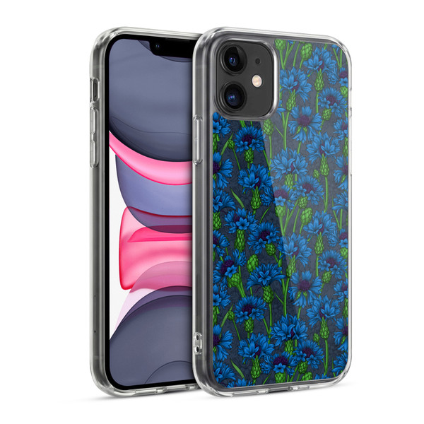 Katerina Kirilova Art Blue Cornflowers Soft Gel Case for Apple iPhone 11
