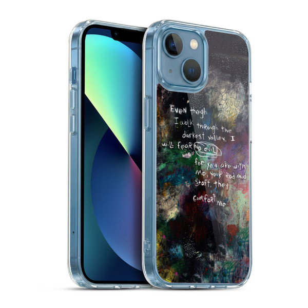 Michel Keck Religious Abstract Psalm 4 Soft Gel Case for Apple iPhone 13 Mini & MagSafe