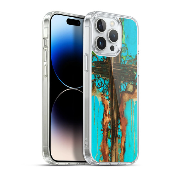 Michel Keck Religious Abstract Cross 2 Soft Gel Case for Apple iPhone 13 Pro Max & MagSafe