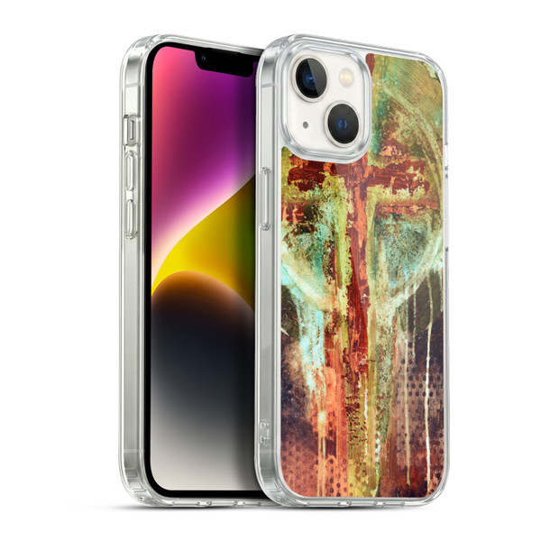 Michel Keck Religious Abstract Cross Soft Gel Case for Apple iPhone 14