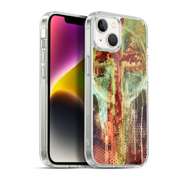 Michel Keck Religious Abstract Cross Soft Gel Case for Apple iPhone 14 Plus & MagSafe