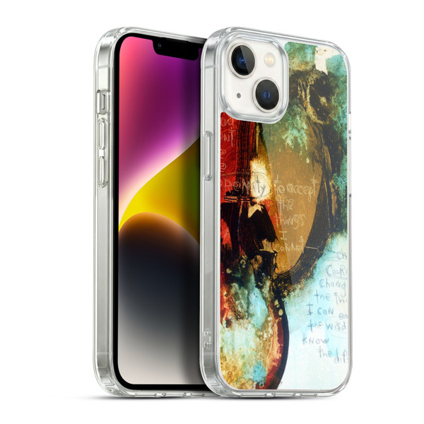 Michel Keck Religious Abstract Serenity Prayer Soft Gel Case for Apple iPhone 14 Plus & MagSafe