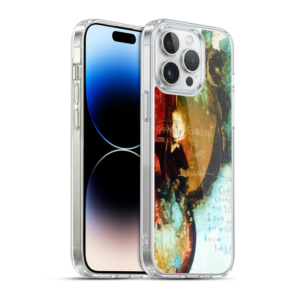 Michel Keck Religious Abstract Serenity Prayer Soft Gel Case for Apple iPhone 14 Pro Max & MagSafe