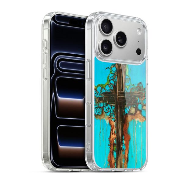 Michel Keck Religious Abstract Cross 2 Soft Gel Case for Apple iPhone 17 Pro