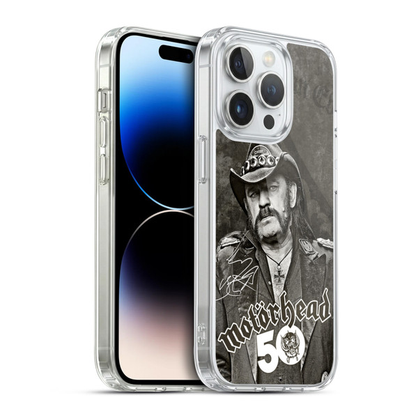 Motorhead 50th Anniversary Lemmy Soft Gel Case for Apple iPhone 14 Pro & MagSafe