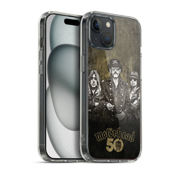 Motorhead 50th Anniversary Group Soft Gel Case for Apple iPhone 15 Plus & MagSafe