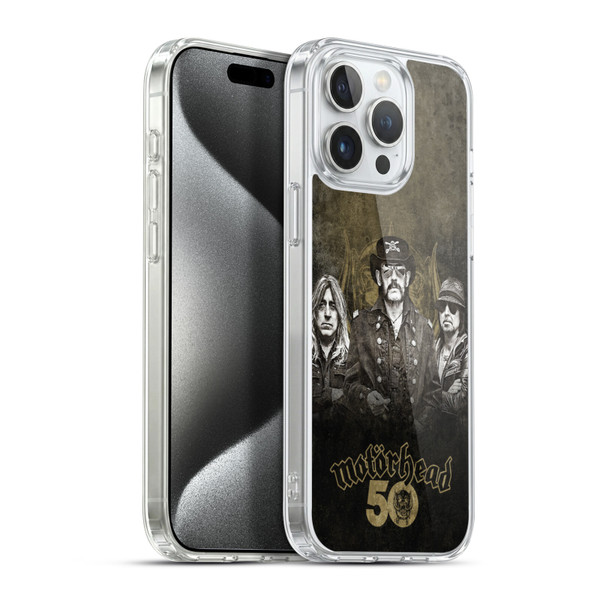 Motorhead 50th Anniversary Group Soft Gel Case for Apple iPhone 15 Pro Max & MagSafe