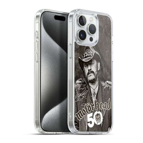 Motorhead 50th Anniversary Lemmy Soft Gel Case for Apple iPhone 15 Pro Max & MagSafe