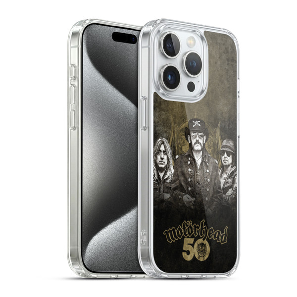 Motorhead 50th Anniversary Group Soft Gel Case for Apple iPhone 15 Pro & MagSafe