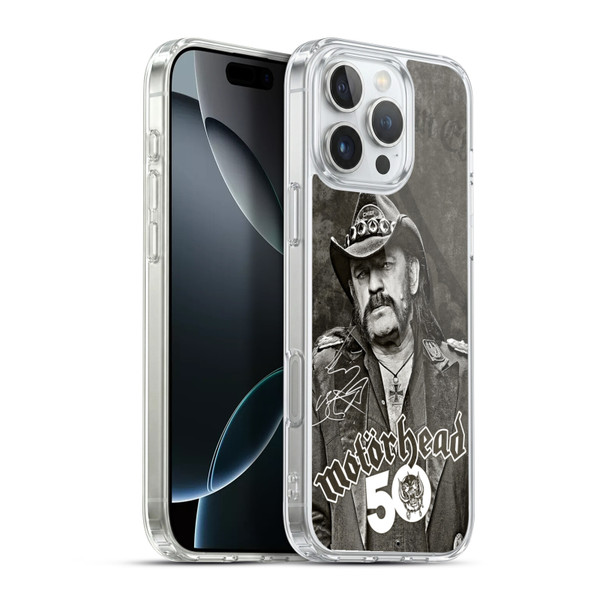 Motorhead 50th Anniversary Lemmy Soft Gel Case for Apple iPhone 16 Pro Max & MagSafe