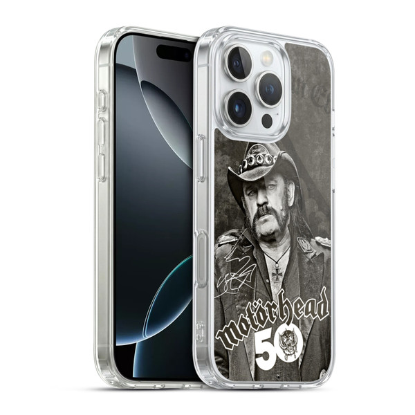 Motorhead 50th Anniversary Lemmy Soft Gel Case for Apple iPhone 16 Pro & MagSafe