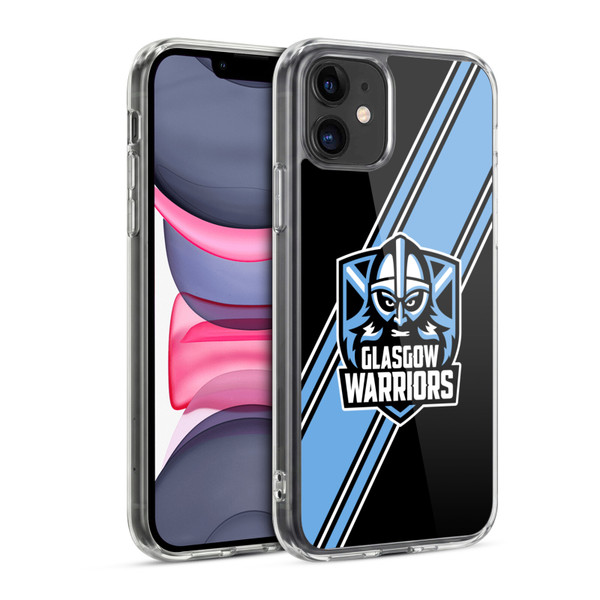 Glasgow Warriors Logo 2 Diagonal Stripes Soft Gel Case for Apple iPhone 11