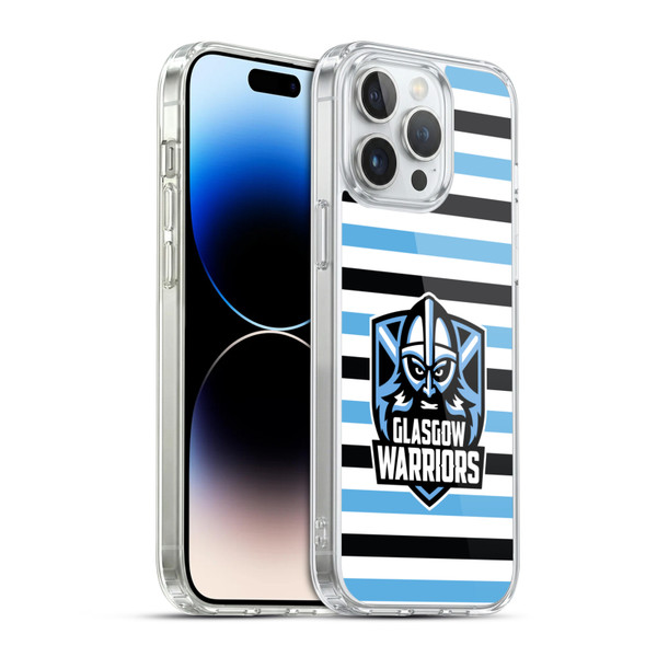 Glasgow Warriors Logo 2 Stripes 2 Soft Gel Case for Apple iPhone 14 Pro Max & MagSafe