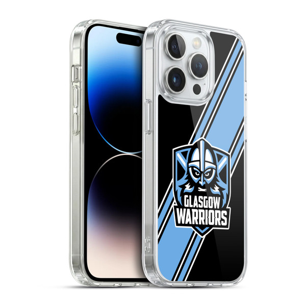Glasgow Warriors Logo 2 Diagonal Stripes Soft Gel Case for Apple iPhone 14 Pro & MagSafe