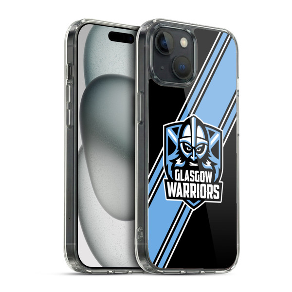 Glasgow Warriors Logo 2 Diagonal Stripes Soft Gel Case for Apple iPhone 15 & MagSafe