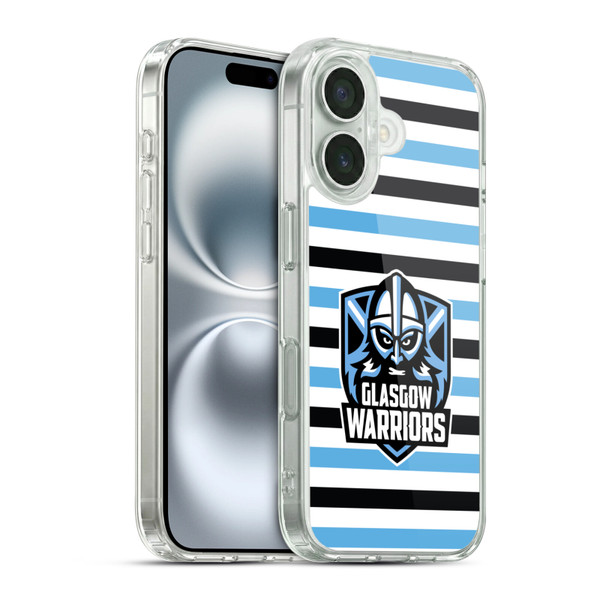 Glasgow Warriors Logo 2 Stripes 2 Soft Gel Case for Apple iPhone 16 & MagSafe