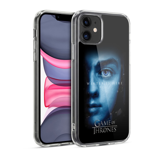 HBO Game of Thrones Winter Is Here Arya Stark Soft Gel Case for Apple iPhone 11