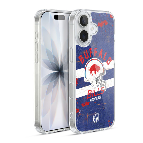 NFL Buffalo Bills Logo Art Helmet Distressed Soft Gel Case for Apple iPhone 17