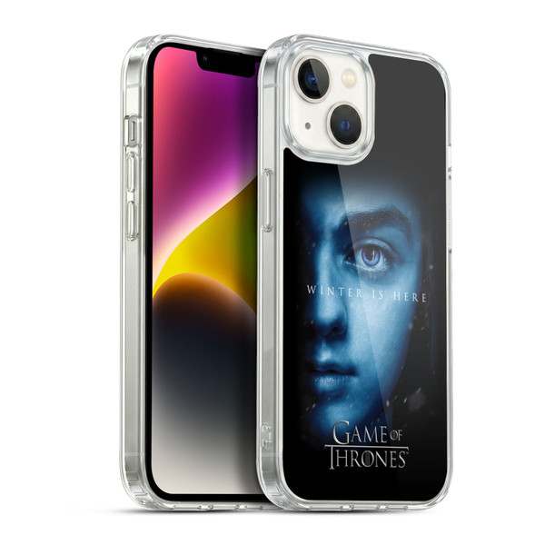 HBO Game of Thrones Winter Is Here Arya Stark Soft Gel Case for Apple iPhone 14