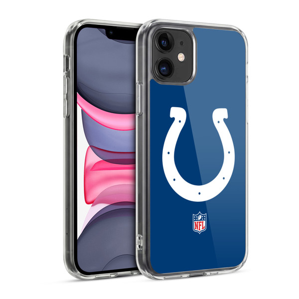 NFL Indianapolis Colts Logo Plain Soft Gel Case for Apple iPhone 11
