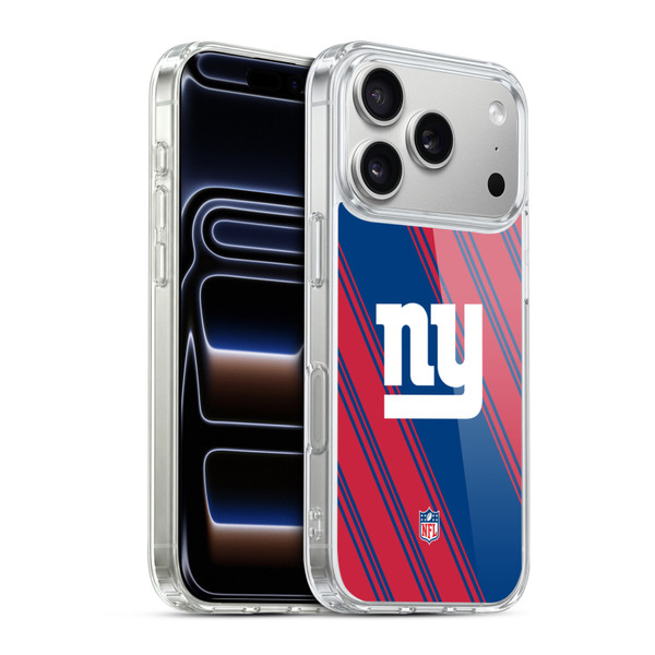 NFL New York Giants Artwork Stripes Soft Gel Case for Apple iPhone 17 Pro