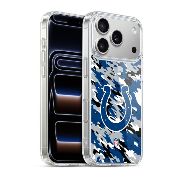 NFL Indianapolis Colts Logo Camou Soft Gel Case for Apple iPhone 17 Pro