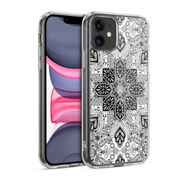 Micklyn Le Feuvre Mandala Lace in Monochrome Soft Gel Case for Apple iPhone 11