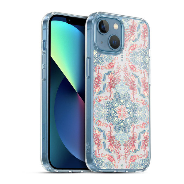 Micklyn Le Feuvre Mandala Fancy Soft Blue Soft Gel Case for Apple iPhone 13 Mini & MagSafe