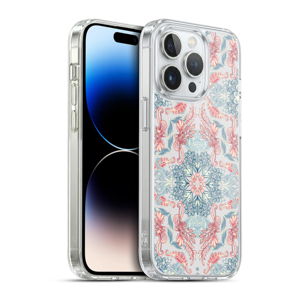 Micklyn Le Feuvre Mandala Fancy Soft Blue Soft Gel Case for Apple iPhone 14 Pro & MagSafe