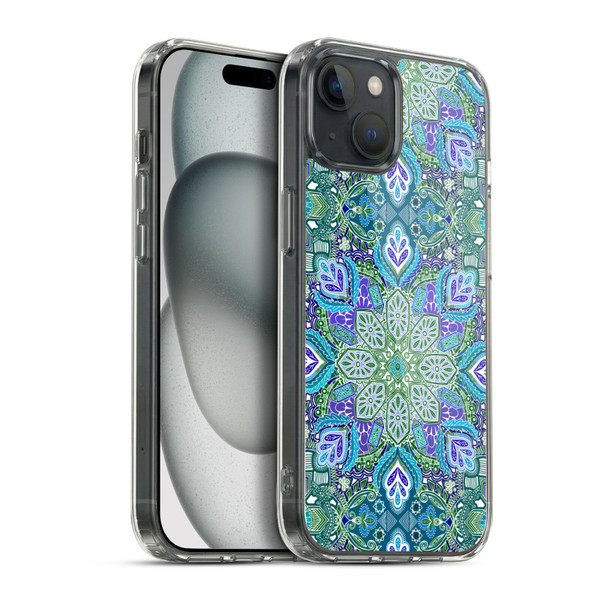 Micklyn Le Feuvre Mandala Peacock Summer Soft Gel Case for Apple iPhone 15 Plus & MagSafe