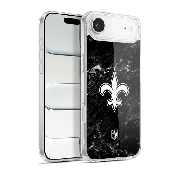 NFL New Orleans Saints Artwork Marble Soft Gel Case for Apple iPhone 17 Air