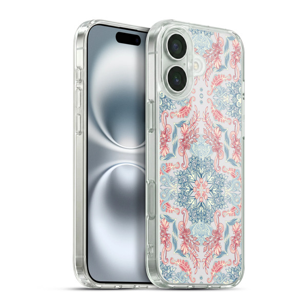 Micklyn Le Feuvre Mandala Fancy Soft Blue Soft Gel Case for Apple iPhone 16 Plus & MagSafe