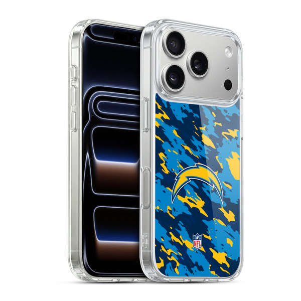 NFL Los Angeles Chargers Logo Camou Soft Gel Case for Apple iPhone 17 Pro